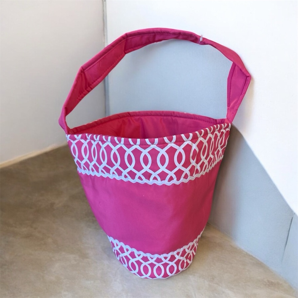 New!! Large Bright Pink Soft Basket - foldable easy carry
